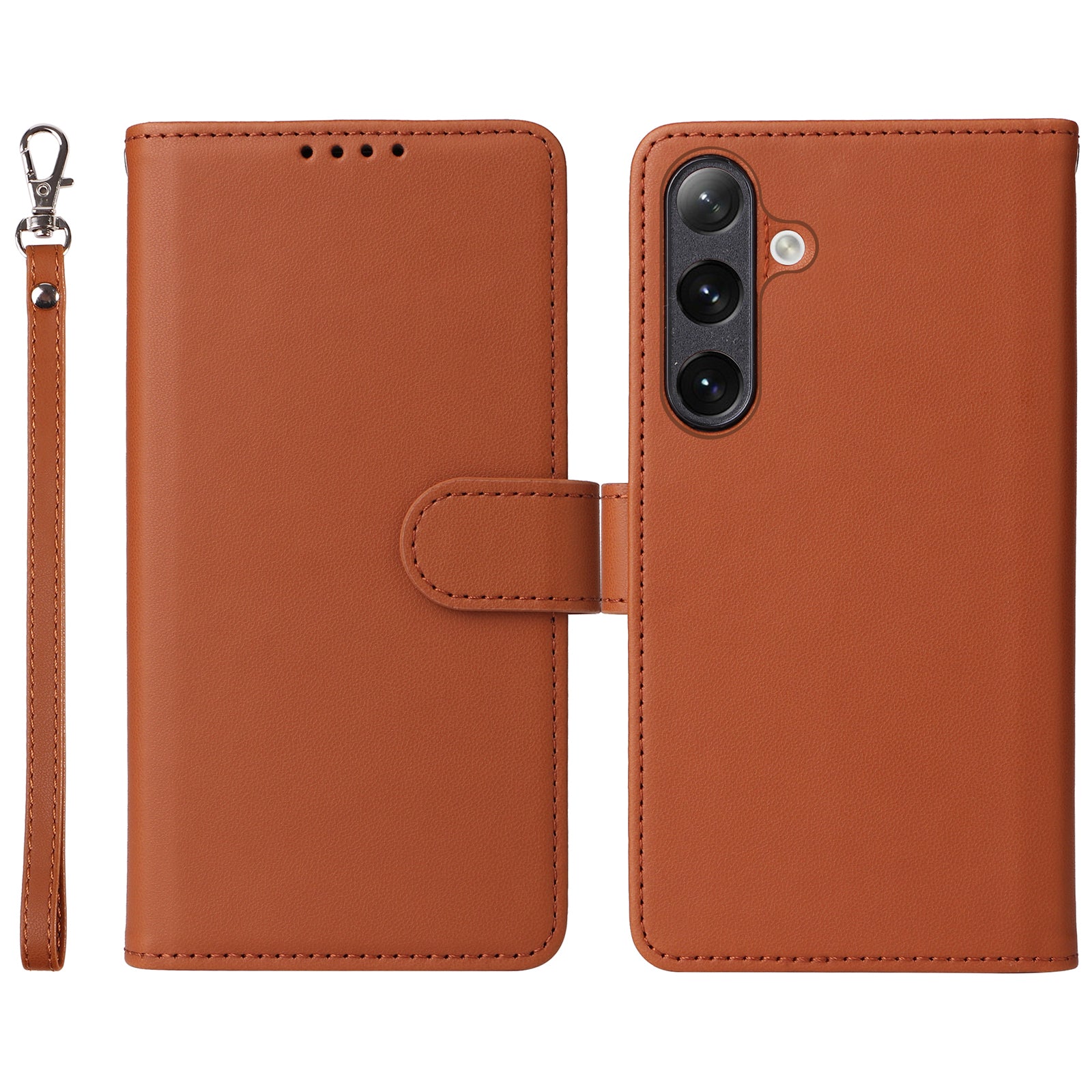 BETOPNICE 005 For Samsung Galaxy S24 Wallet Phone Case Detachable Leather Cover - Brown BETOPNICE 005 For Samsung Galaxy S24 Wallet Phone Case Detachable Leather Cover - Brown